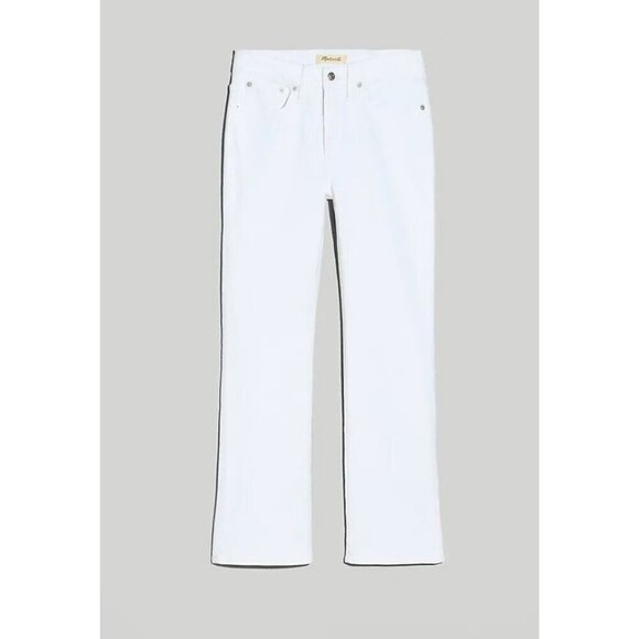 Madewell $128 Tall Kick Out Crop Jeans Pure White Size T32 NJ428